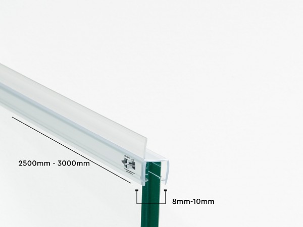 Junta de PVC para cortina de cristal en forma "h"